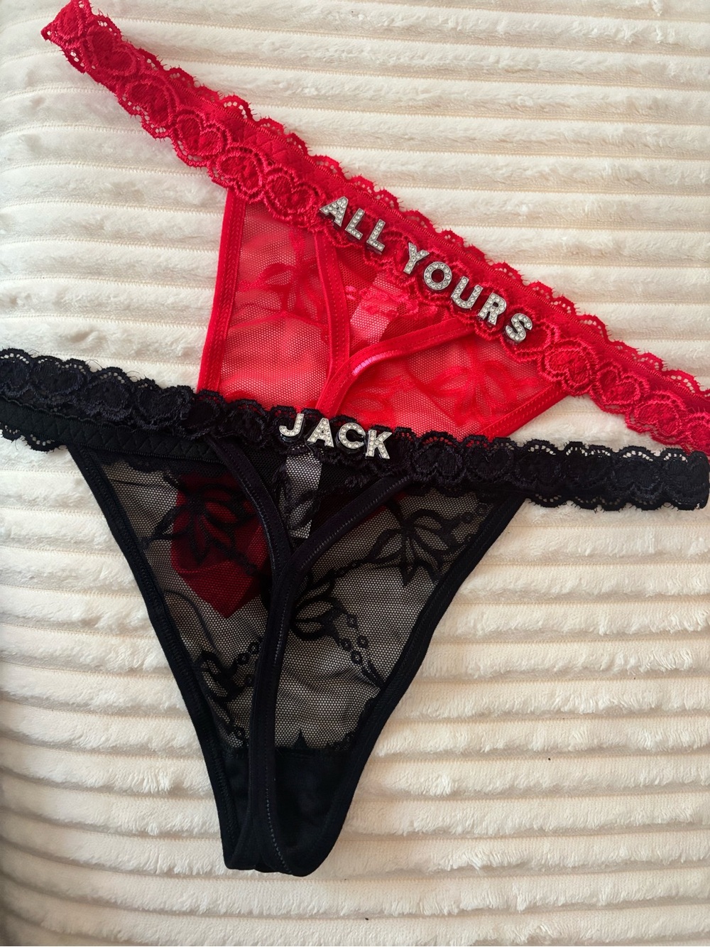 JACK Lace Thong in Black XL